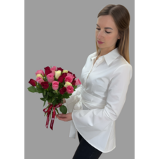 Букет из 25 маленьких роз (35см)